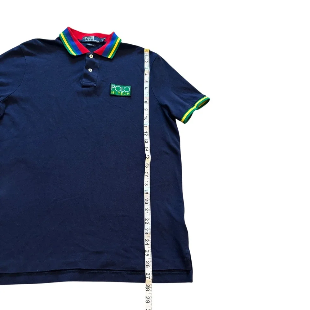 Polo Ralph Lauren Men's Classic‎ Fit Navy Hi Tech Short Sleeve Polo Shirt Size M